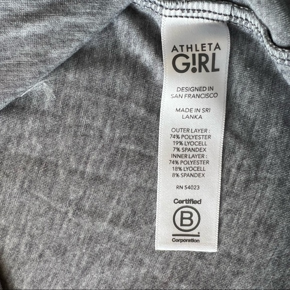 Athleta Girl • No Better Duo Double Layer Gray Tank • Size 16 - Picture 5 of 7